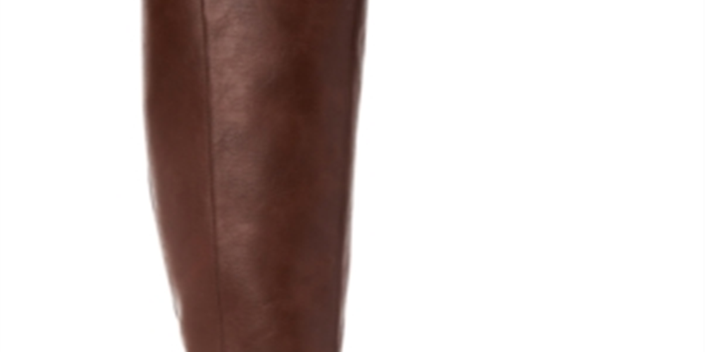 Botas femininas Alfani Kallumm de couro sintético, cano alto, marrom, tamanho 6 M