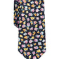 Gravata social masculina Bar III Newbury Floral com estampa floral, preta, tamanho regular