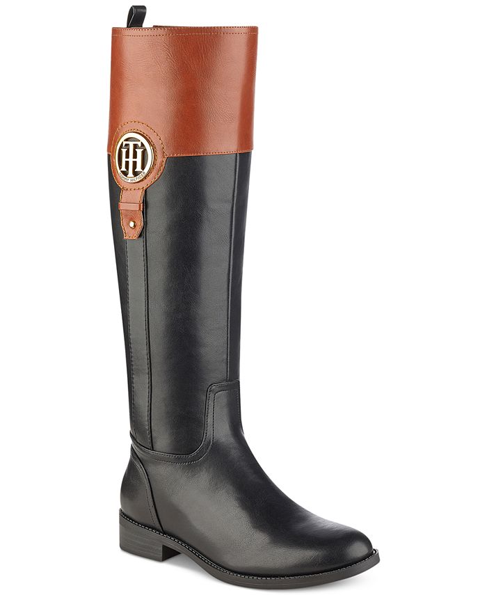 Tommy Hilfiger Ilia2 Botas de cano alto com bico amendoado femininas, marrom, tamanho 11 M