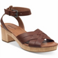 Sandálias femininas Indigo Rd. Darsel Wood com plataforma marrom, tamanho 11 M