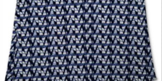 Top feminino estampado com decote em V, azul, tamanho grande, Charter Club