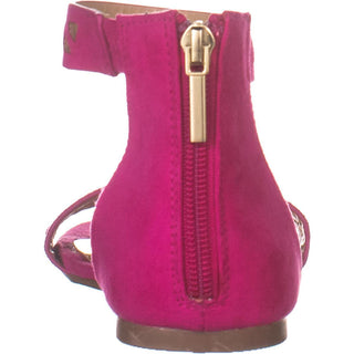 Sandálias rasteiras femininas Thalia Sodi Jacey com tira no tornozelo, rosa, tamanho 6 M