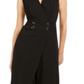Macacão Calvin Klein Feminino com Zíper e Sem Mangas, Gola V, Preto, Tamanho 10