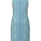 Vestido sem mangas feminino Charter Club com estampa mista, azul, tamanho grande