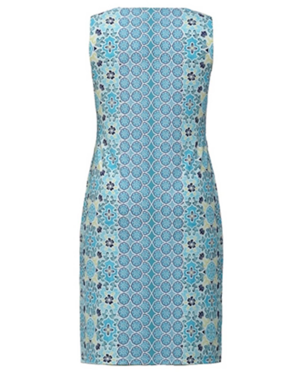 Vestido sem mangas feminino Charter Club com estampa mista, azul, tamanho grande