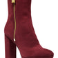 Botas de cano curto Michael Kors Frenchie Suede femininas, vermelhas, tamanho 8
