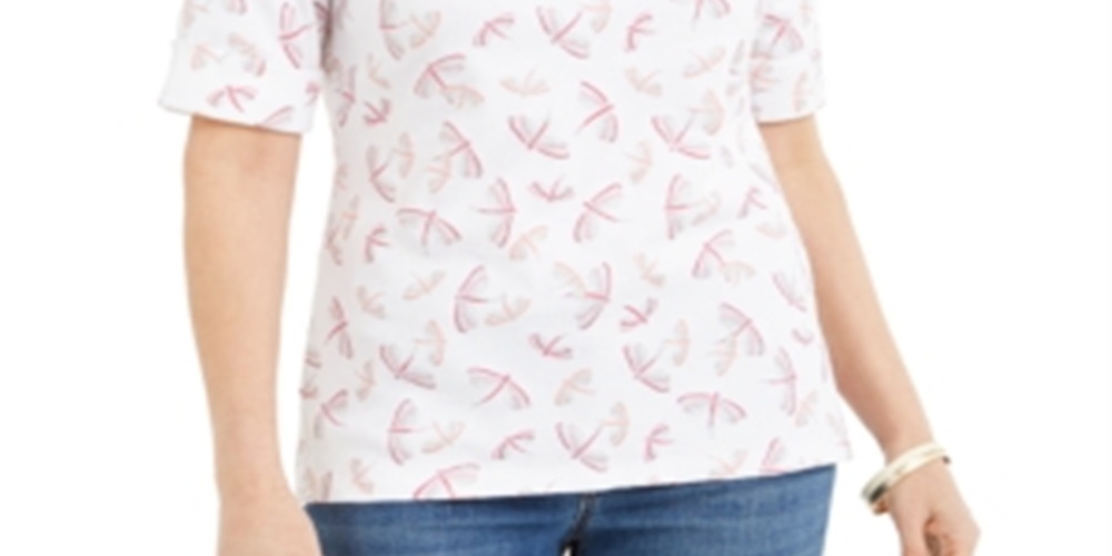 Karen Scott Top Feminino Libélula Embelezada Branco Tamanho Grande