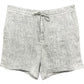 Shorts de linho com cinto feminino Charter Club, cinza, tamanho extragrande