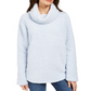 Suéter feminino estilo &amp; co sherpa gola alta azul tamanho M