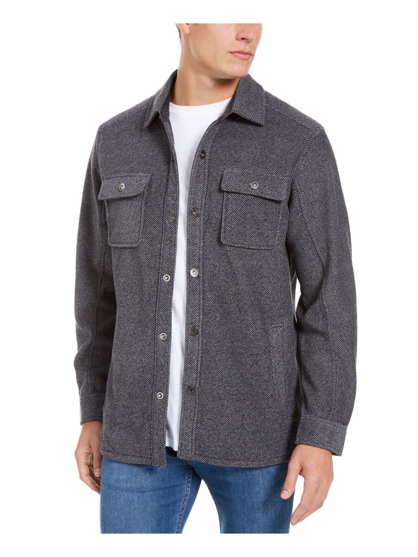 Tommy Bahama Masculino Weekend Hideaway Camisa Jaqueta Preta Cinza Tamanho XXXL