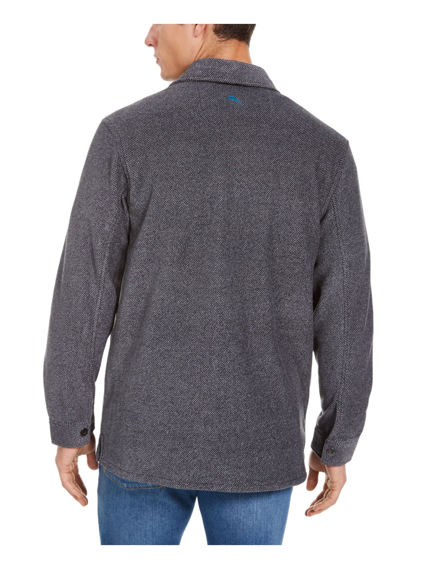 Tommy Bahama Masculino Weekend Hideaway Camisa Jaqueta Preta Cinza Tamanho XXXL