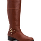 Botas de montaria femininas Charter Club Helenn de couro sintético, tamanho 9 M, marrom