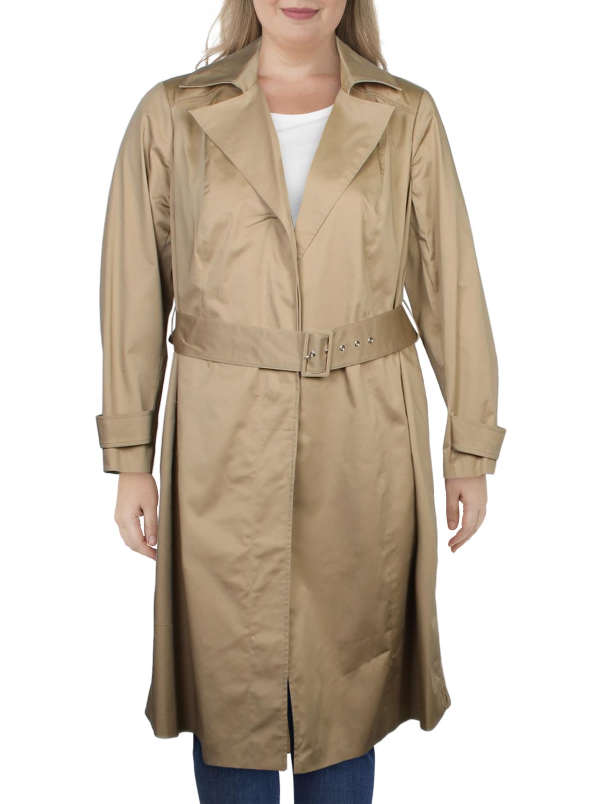 INC International Concepts Casaco longo leve de primavera feminino marrom - tamanho 0X