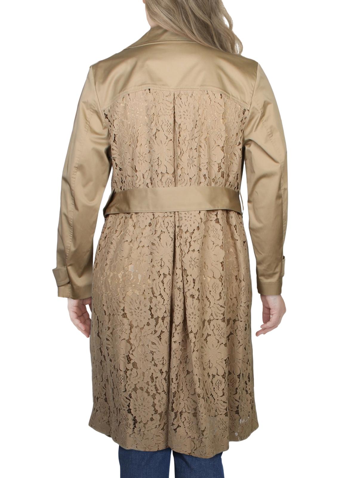 INC International Concepts Casaco longo leve de primavera feminino marrom - tamanho 0X
