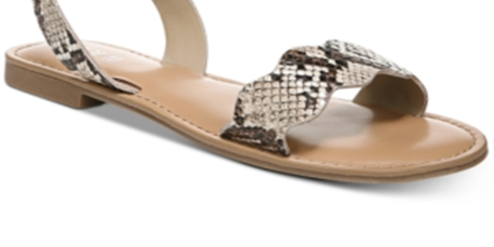 Sandálias rasteiras Leena femininas Bar III, marrom, tamanho 7,5 M