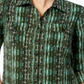 Camisa utilitária estampada feminina NY Collection, verde, tamanho pequeno, G