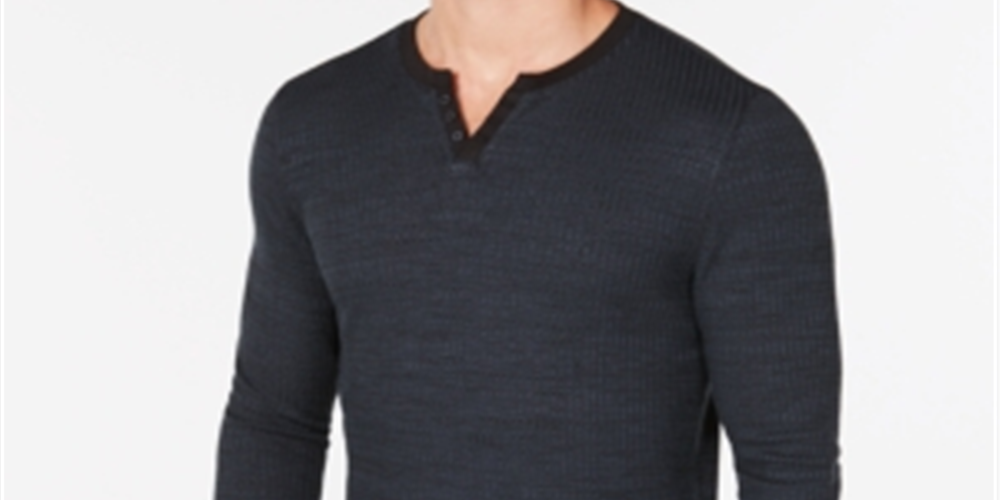 Calça Alfani Masculina Texturizada com Tintura Espacial Stretch Henley Verde Tamanho G