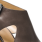 Sandálias femininas Michael Kors Josephine Leather Platform Wedge, cinza, tamanho 9,5