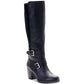 Botas de montaria femininas Jomaris de couro, estilo &amp; co, tamanho 11 M, pretas