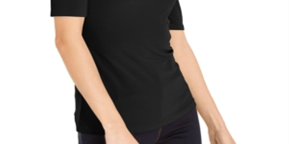 INC International Concepts Top feminino com alças finas e ombros de fora, preto, tamanho pequeno