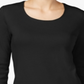 Karen Scott Blusa Feminina Gola Redonda Preta Tamanho X-S