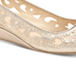 Charter Club Cassiaa Peep Toe Wedge Scarpin Feminino Dourado Tamanho 7 M