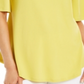 JM Collection Top feminino com recorte e ombros descobertos, amarelo, tamanho XX-G