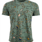 Camiseta masculina American Rag com estampa floral Paisley, verde, tamanho pequeno