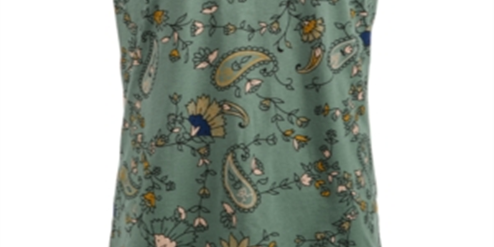 Camiseta masculina American Rag com estampa floral Paisley, verde, tamanho pequeno