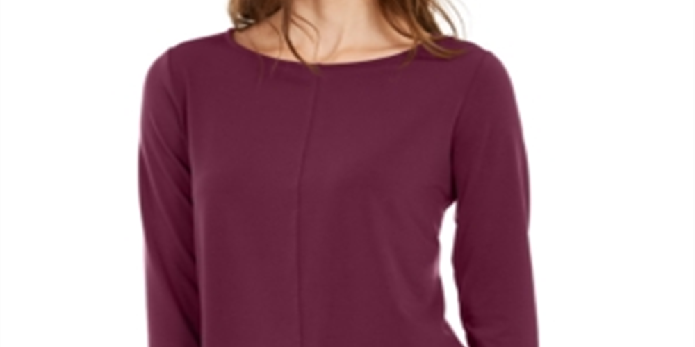 Túnica feminina Alfani manga 3/4 vermelha tamanho X-G