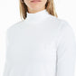 Camiseta feminina Charter Club Supima Cotton com gola simulada, branca, tamanho XX-G