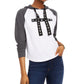 Moletom com capuz manga raglan Modern Lux Junior's Friends, branco, tamanho médio