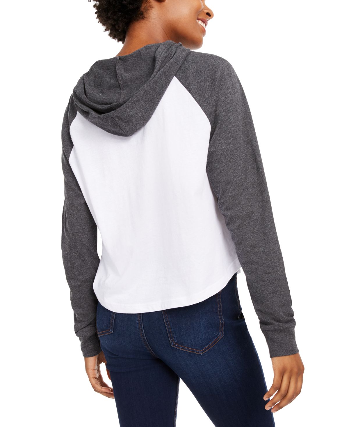 Moletom com capuz manga raglan Modern Lux Junior's Friends, branco, tamanho médio
