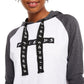 Moletom com capuz manga raglan Modern Lux Junior's Friends, branco, tamanho médio