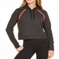 Calvin Klein Moletom com capuz feminino Performance Logo Cinza Tamanho Médio