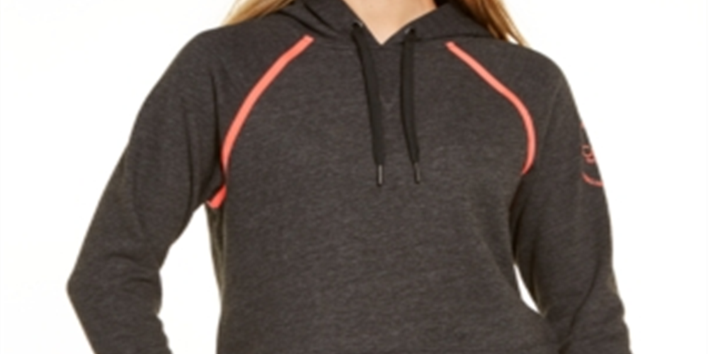 Calvin Klein Moletom com capuz feminino Performance Logo Cinza Tamanho Médio