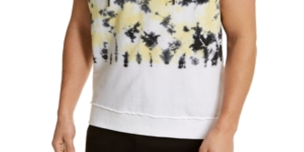Moletom com capuz masculino INC International Concepts com capuz tie-dye, tamanho X-G, branco