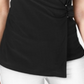 Top assimétrico feminino Alfani, preto, tamanho 2XL