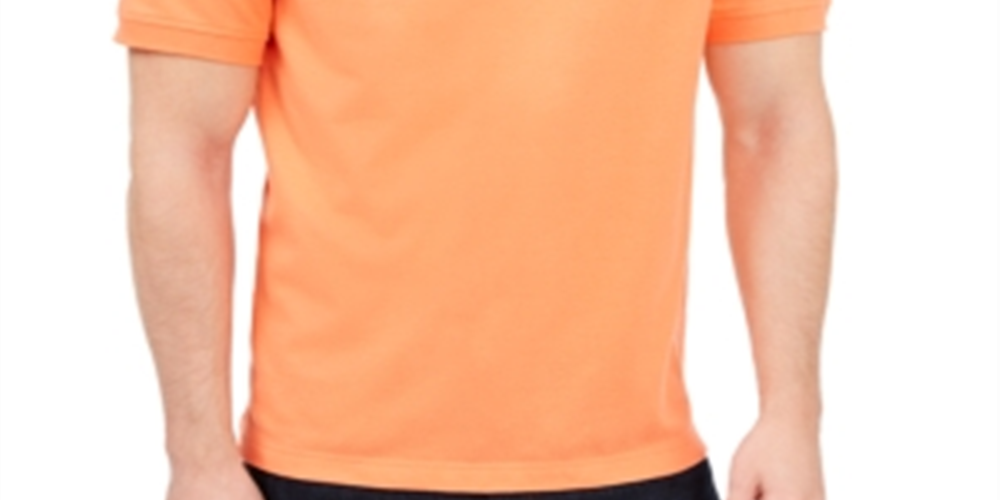 Camisa polo masculina Club Room Classic Fit com botões, laranja, tamanho extragrande