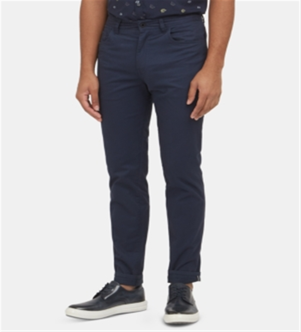 Calça Chino Masculina Kenneth Cole New York Sarja Reta Azul Tamanho 36X30