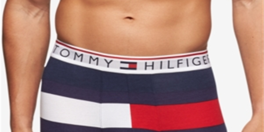 Cueca Boxer Tommy Hilfiger Masculina Moderna de Algodão Azul Tamanho Grande