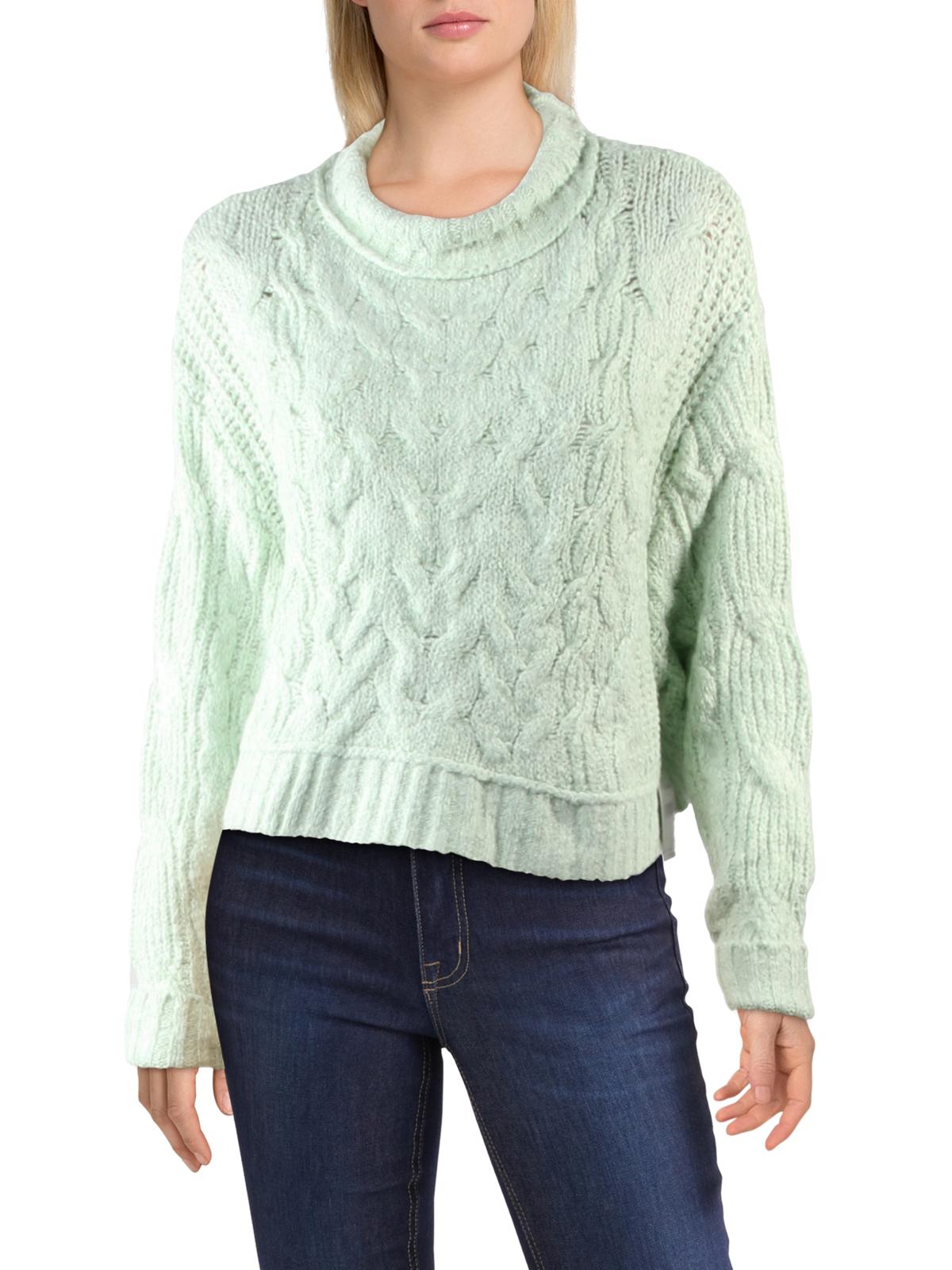 Suéter de malha Merry Go Round feminino da Free People, verde, tamanho pequeno