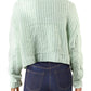 Suéter de malha Merry Go Round feminino da Free People, verde, tamanho pequeno