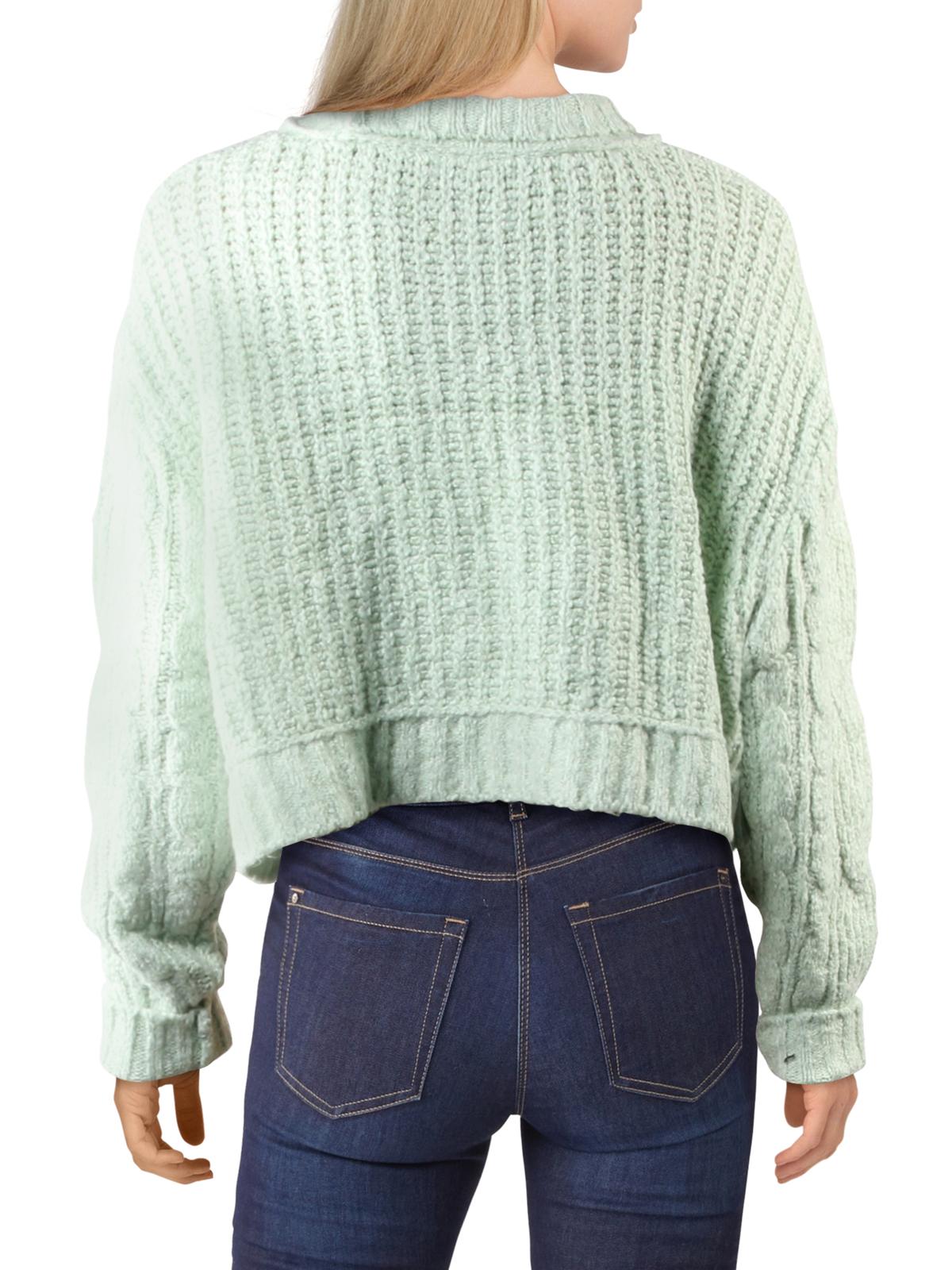 Suéter de malha Merry Go Round feminino da Free People, verde, tamanho pequeno
