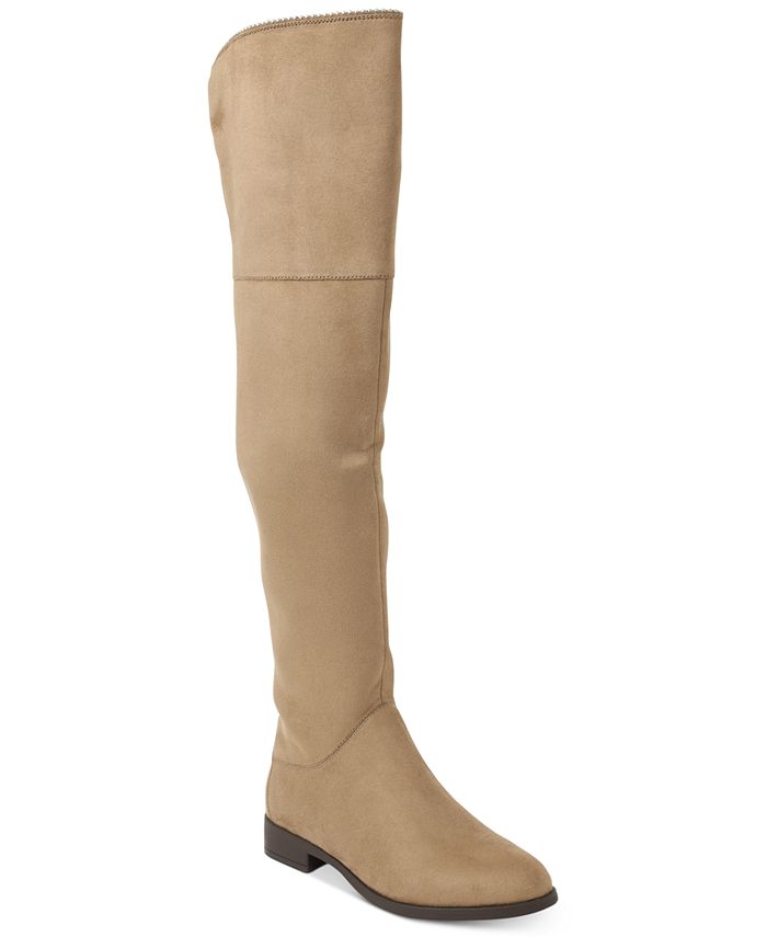 Botas femininas XOXO Tristen Tall Studded Over the Knee, tamanho 5,5, marrom