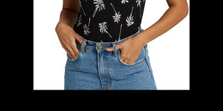 Blusa feminina Billabong Palm Tree New Soul Babe Crewneck preta, tamanho M