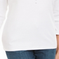 Karen Scott Top Feminino de Algodão com Ilhós e Enfeites Branco Tamanho X-S