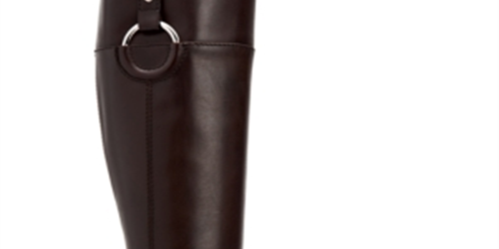 Botas de montaria femininas Alfani Bexleyy de couro até o joelho, marrom, tamanho 7,5 M