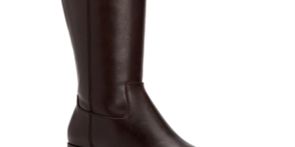Botas de montaria femininas Alfani Bexleyy de couro até o joelho, marrom, tamanho 7,5 M
