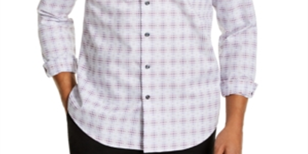 Camisa xadrez elástica masculina Tasso Elba cinza tamanho X-G